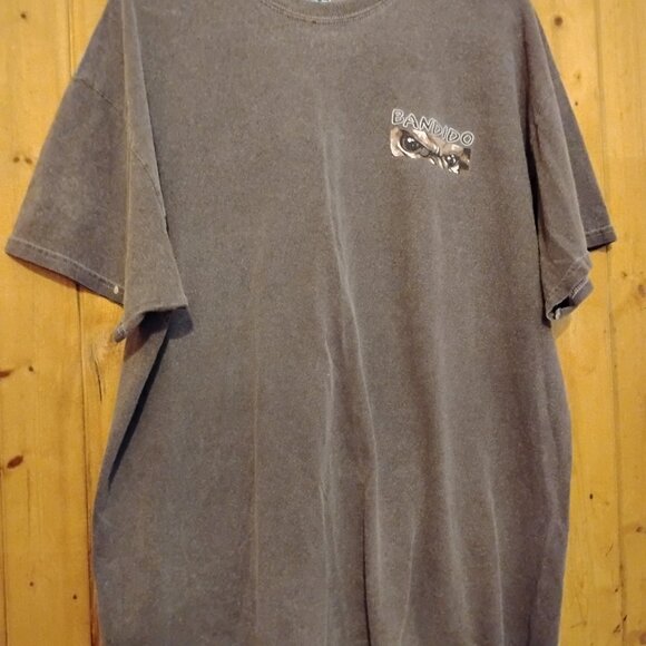 Men's Brown Vintage XL Bandito Gangster Dog Puerto Aventuras T-Shirt Biker - Picture 3 of 5